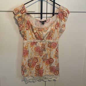 Stretchy off shoulder blouse